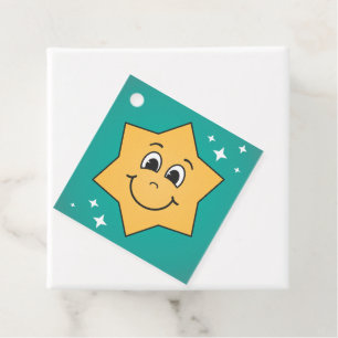 Etiquetas Para Recuerdos Estrella de navidad retro Groovy