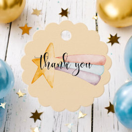 Etiquetas Para Recuerdos Estrella de tiro acuático y cola arco iris gracias