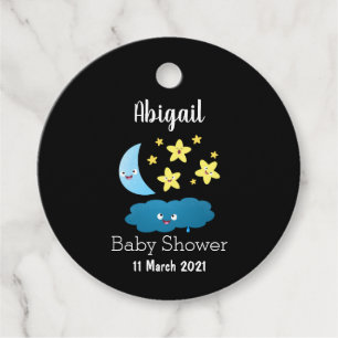 Etiquetas Para Recuerdos Estrellas de canto, personalizado de luna y nube