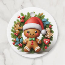 Étiquette Cadeau "Bonhomme Pain d'Épices"