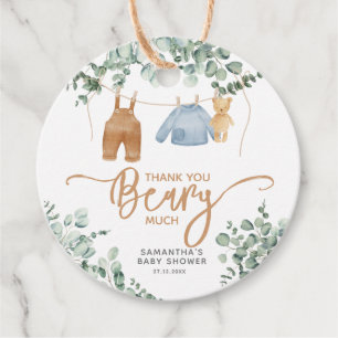 Etiquetas Para Recuerdos Eucalipto verde Podemos esperar Baby Shower