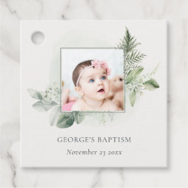 Etiquetas Para Recuerdos Eucalipto Verde Rústico Foliage Foliage Baptismo