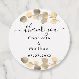 Etiquetas Para Recuerdos Eucalyptus golden gracias boda