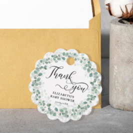 Etiquetas Para Recuerdos Eucalyptus Greenery Baby Shower Gracias
