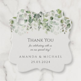 Etiquetas Para Recuerdos Eucalyptus Sage Green Boda Gracias