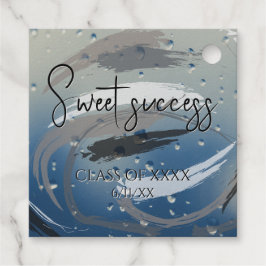 Etiquetas Para Recuerdos Éxito de pincel moderno negro, blanco y gris