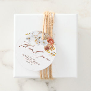 Etiquetas Para Recuerdos Exótica Terracota Floral Elegante Boho Gracias