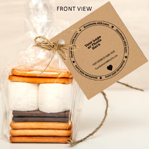 Etiquetas Para Recuerdos Fabricado a mano con Love Business Insert - Monocr