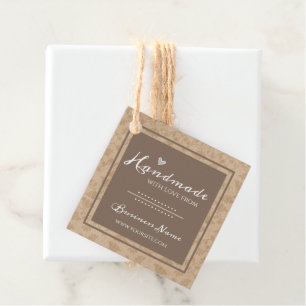 Etiquetas Para Recuerdos Fabricado a mano con Love Custom Business Label ta