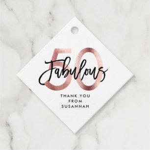Etiquetas Para Recuerdos Fabuloso 50.º   Aniversario de Oro Moderno Elegant