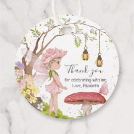 Etiquetas Para Recuerdos Fairy Baby Shower Floral Birthday Circle