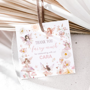 Etiquetas Para Recuerdos Fairy Enchanted Garden Birday Party Square