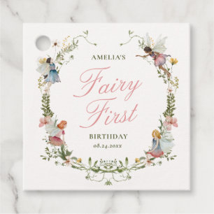 Etiquetas Para Recuerdos Fairy First Vintage Floral Birday