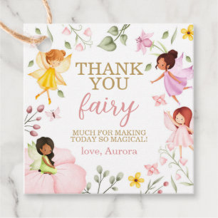 Etiquetas Para Recuerdos Fairy Floral Birthday Gracias