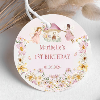 Etiquetas Para Recuerdos Fairy Floral Chica Birday Party