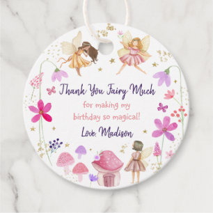 Etiquetas Para Recuerdos Fairy Garden Floral Birday