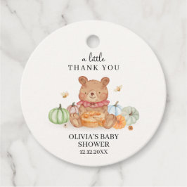 Etiquetas Para Recuerdos Fall Cutie Pumpkin Pie Teddy Bear Baby Shower