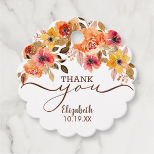 Etiquetas Para Recuerdos Fall Floral Swag Shower Gracias