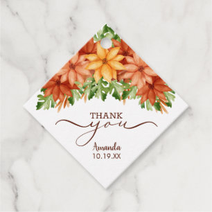 Etiquetas Para Recuerdos Fall Floral Swag Shower Gracias Tags Favor