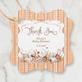 Etiquetas Para Recuerdos Fall Pumpkin Boho Floral Baby Shower Gracias