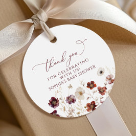Etiquetas Para Recuerdos Fall Wildflowers Baby Shower