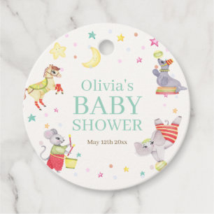 Etiquetas Para Recuerdos Fancy Circus Carnival Animals Baby Shower