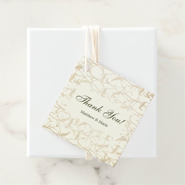 Etiquetas Para Recuerdos Fancy Foliage Gracias (In situ)