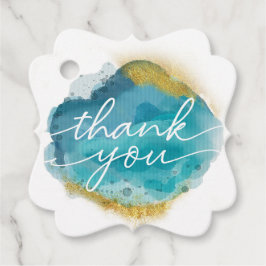 Etiquetas Para Recuerdos Fancy square aqua gold beach gracias a los tags