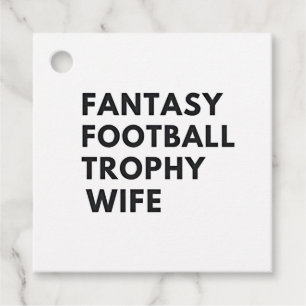 Etiquetas Para Recuerdos Fantasía Trofeo de Fútbol Esposa Parejas divertida