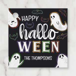 Etiquetas Para Recuerdos Fantasmas y murciélagos en Spooktacular Feliz Hall