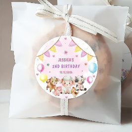 Etiquetas Para Recuerdos Farm Animals Barnyard Balloon Birthday Party