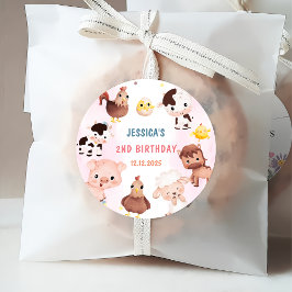 Etiquetas Para Recuerdos Farm Animals Barnyard Balloon Birthday Party