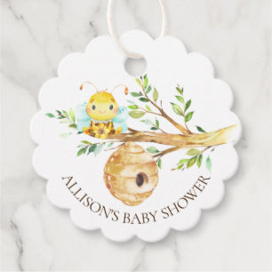 Etiquetas Para Recuerdos Favor Baby Shower de la Abeja de la miel dulce