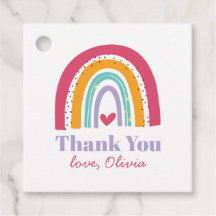 Favor de agradecimiento de cumpleaños Rainbow Brig