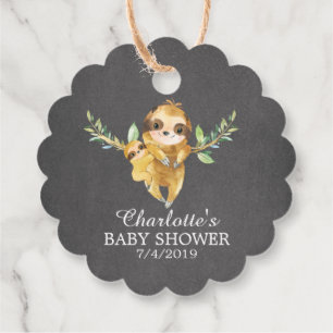 Etiquetas Para Recuerdos Favor de Baby Shower de la ranura para el tablero 