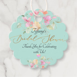 Etiquetas Para Recuerdos Favor de Baby Shower de Novia de Acuarela de Sweet