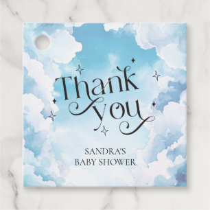 Etiquetas Para Recuerdos Favor de Baby Shower 'Enviado del Cielo' Nubes Cie