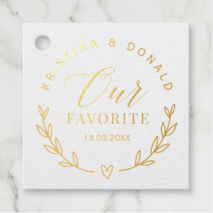 Etiquetas Para Recuerdos Favor de Boda Elegante de Oro Blanco
