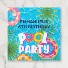 Etiquetas Para Recuerdos Favor de cumpleaños para fiesta tropical de verano