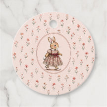 Favor de niña conejita vintage para baby shower fl