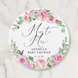 Etiquetas Para Recuerdos Favor de Regalo de Boda de Rosas Rosadas Rubor