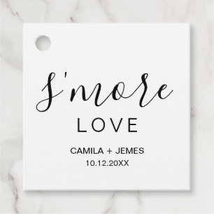 Etiquetas Para Recuerdos Favor de S'more de Bodas Personalizado Amor