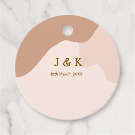 Etiquetas Para Recuerdos Fecha del nombre del boda del naranja del boho de