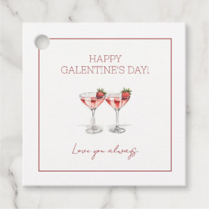 Etiquetas Para Recuerdos Felices cócteles del Día de Galentine te aman siem