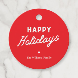 Etiquetas Para Recuerdos ״Felices Fiestas׳ Minimalista Personalizada de Nav