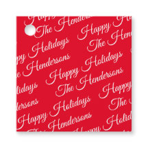 Felices Fiestas personalizadas rojo