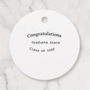 Etiquetas Para Recuerdos Felicidades graduado nombre promoción de 20XX tipo