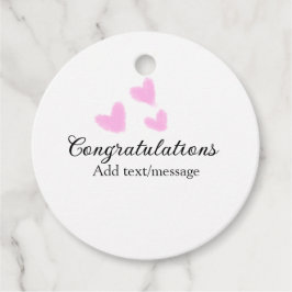 Etiquetas Para Recuerdos Felicitaciones de corazón rosa graduación acuarela