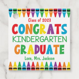 Etiquetas Para Recuerdos Felicitaciones Graduado de Kindergarten