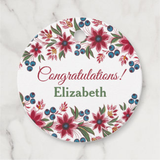 Etiquetas Para Recuerdos Felicitaciones Retro Floral